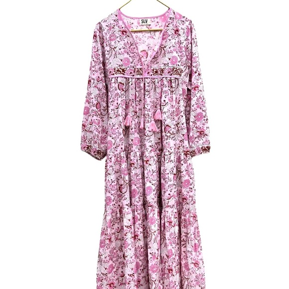 Sur La Vague NWOT Primrose Tiered Maxi Caftan dress - Picture 3 of 7